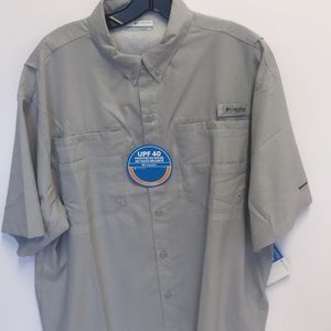 Grey Short Sleeve Columbia PFG